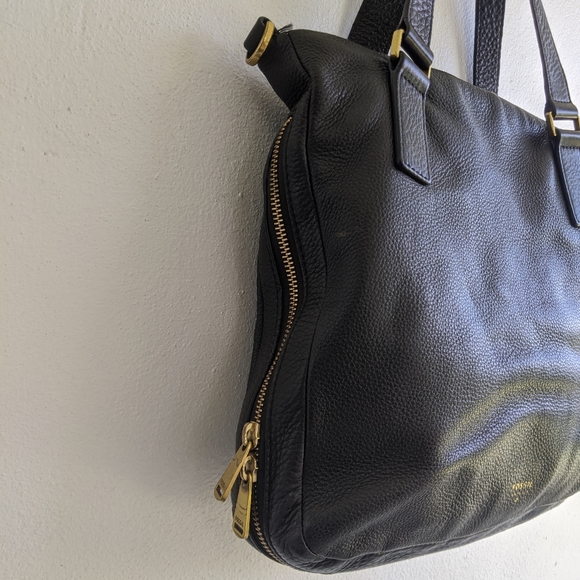 FOSSIL Black Preston Leather Shopper Bag - Picture 3 of 10